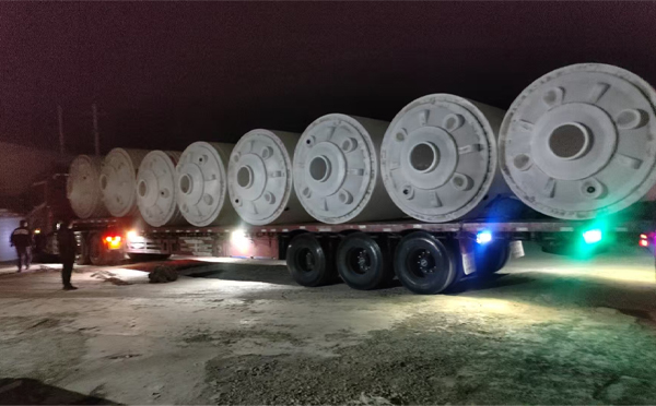 漳县锥底桶交付现场